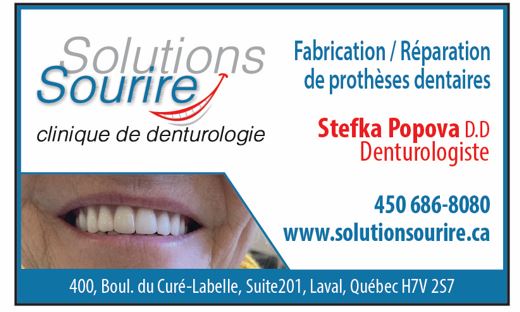 Clinique de denturologie Solutions Sourire
